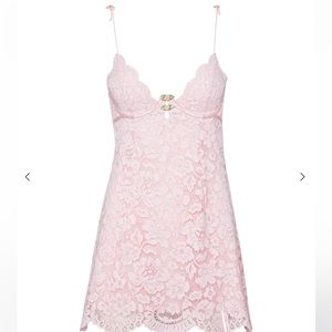 For Love & Lemons Creamsicle blush lace dress XS